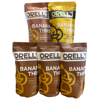 ORELL’S バナナチップス30g 3種5袋セット(チョコレート×3・プレーン×1・シナモン×1)