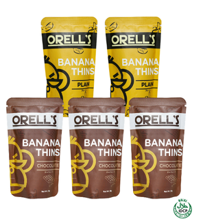 ORELL’S バナナチップス30g 2種5袋セット（プレーン×2・チョコレート×3）